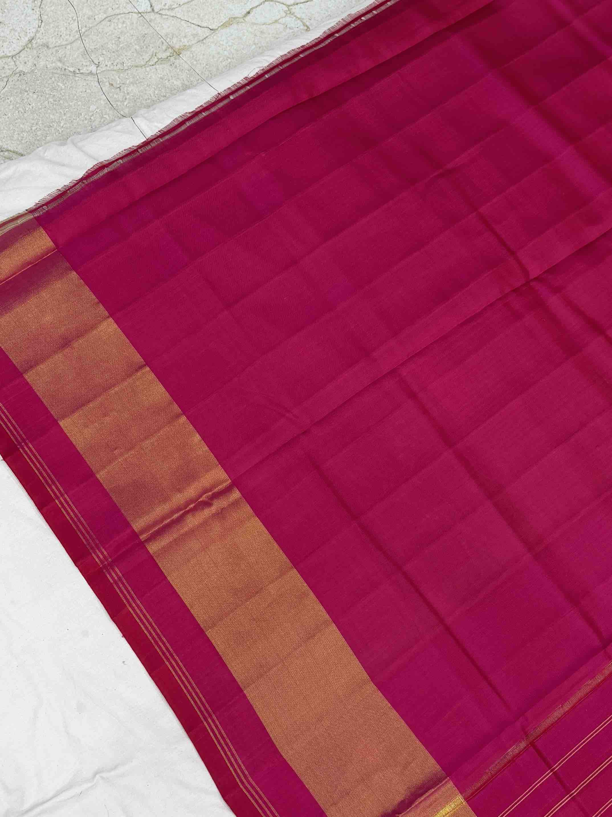 Rani pink skirt border narikunj Patola Saree