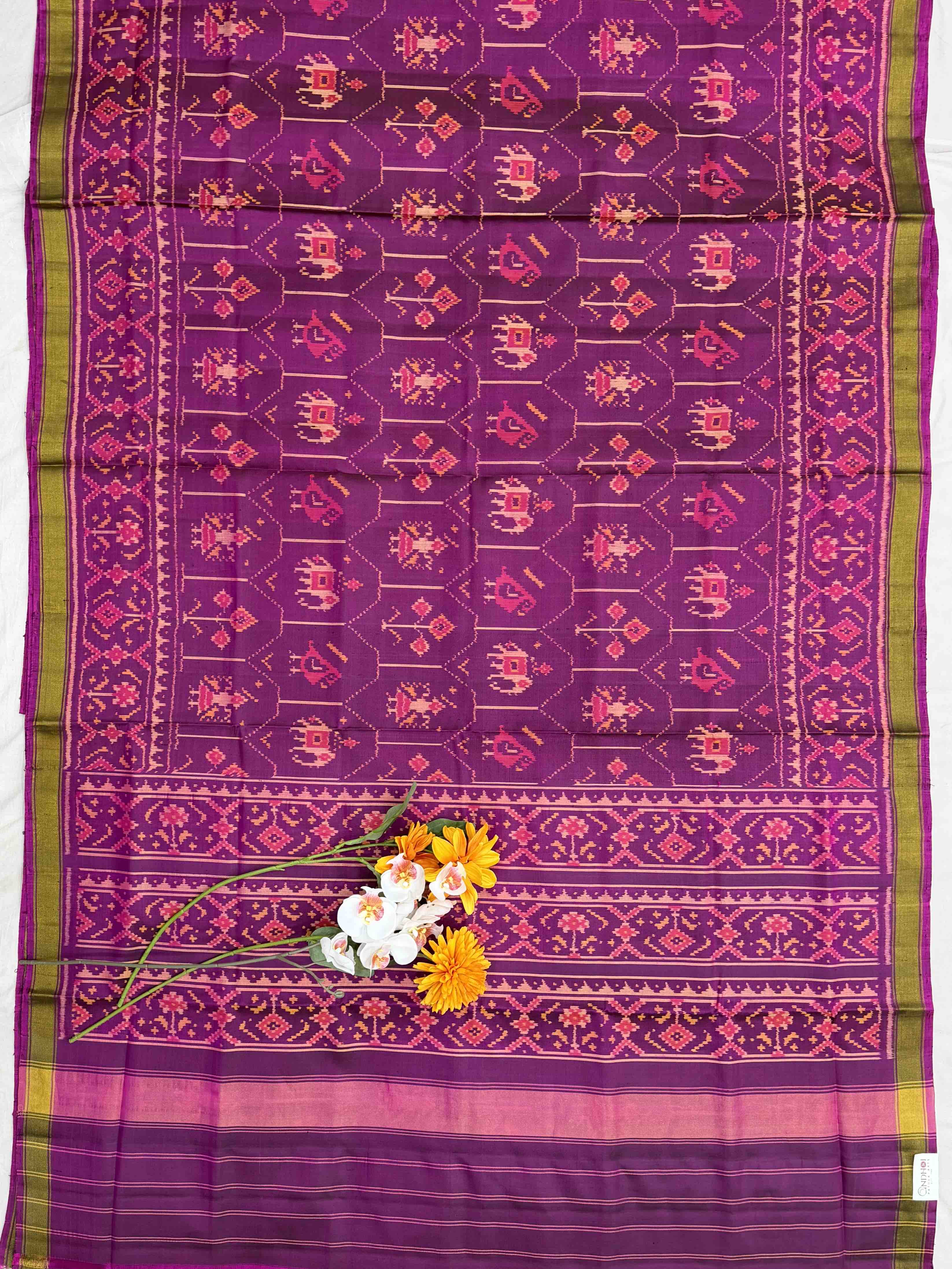 Purple Fancy Narikunj Rajkot Patola Saree