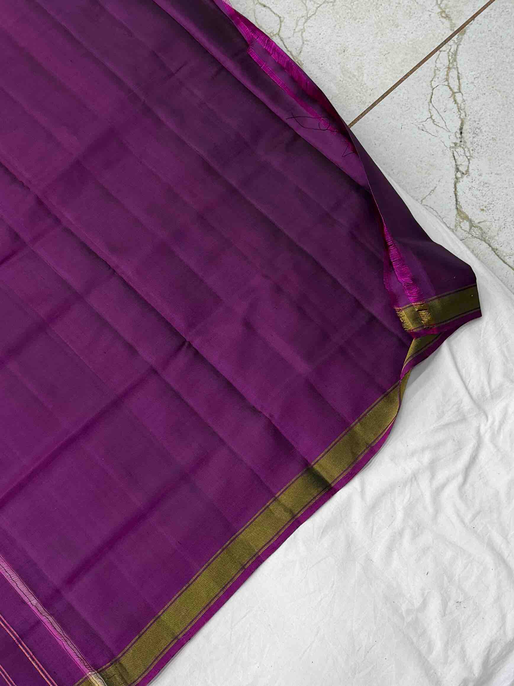 Purple Star design Small border Patola saree