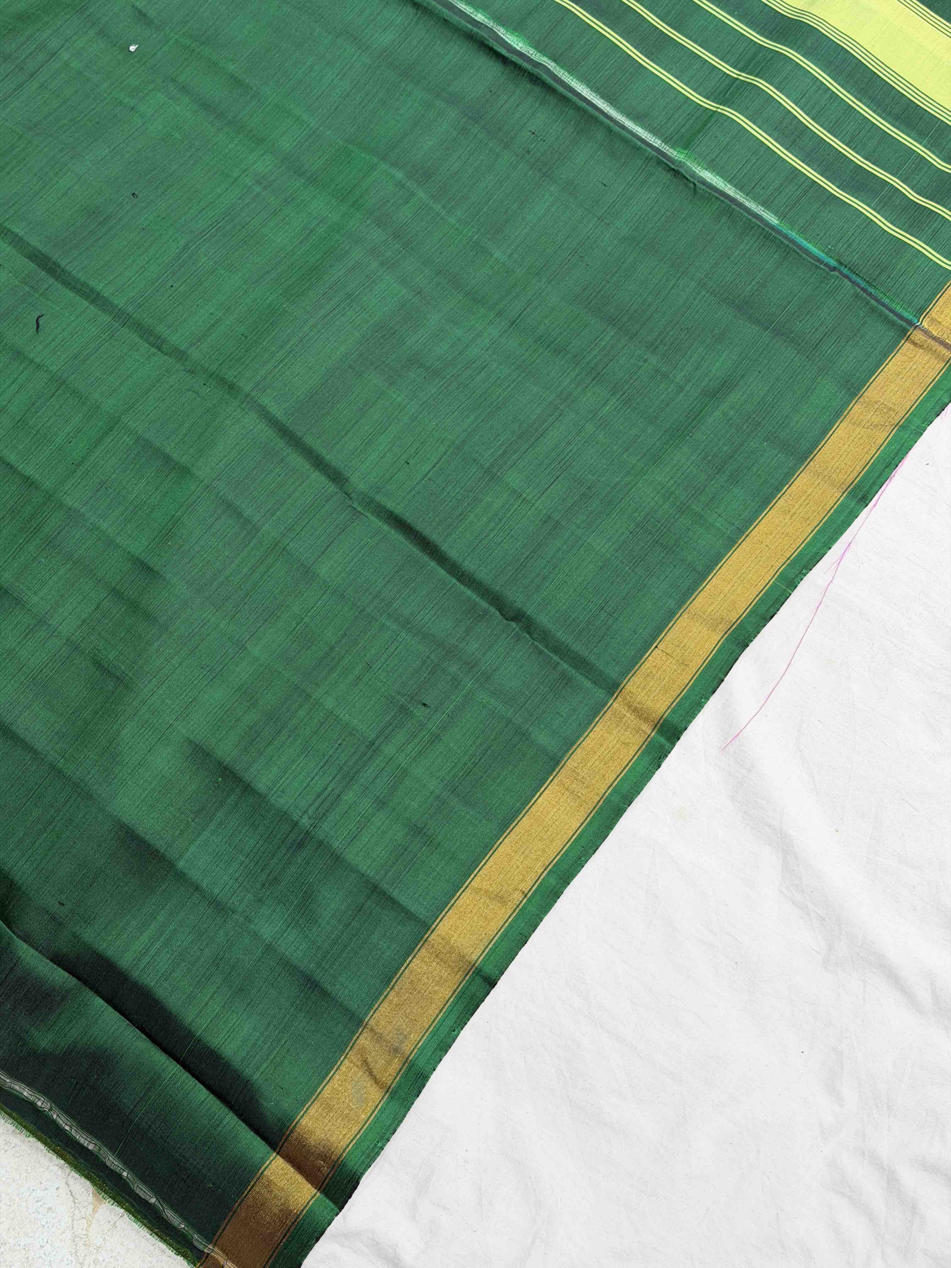 Green & Light blue Plain Rajkot Patola Saree