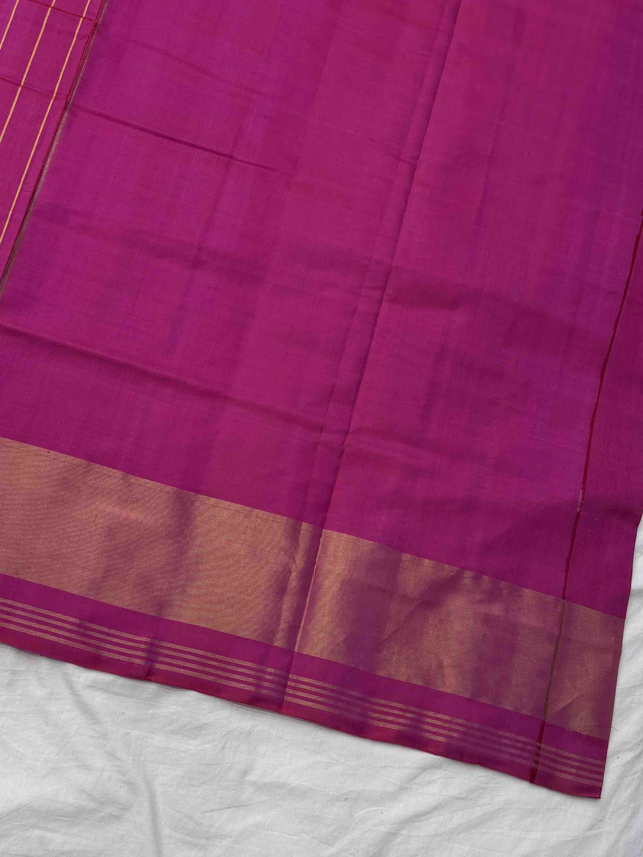 Pink & white panchanda rajkot Patola Saree