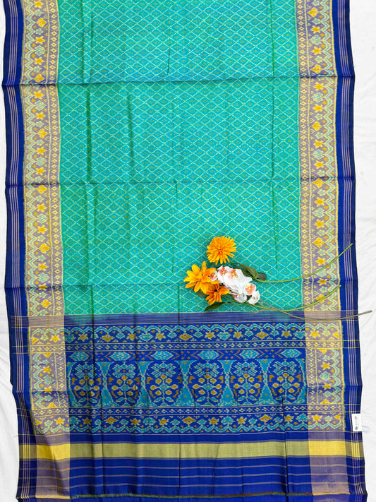 Blue & rama blue Daliyabhat Rajkot Patola Saree