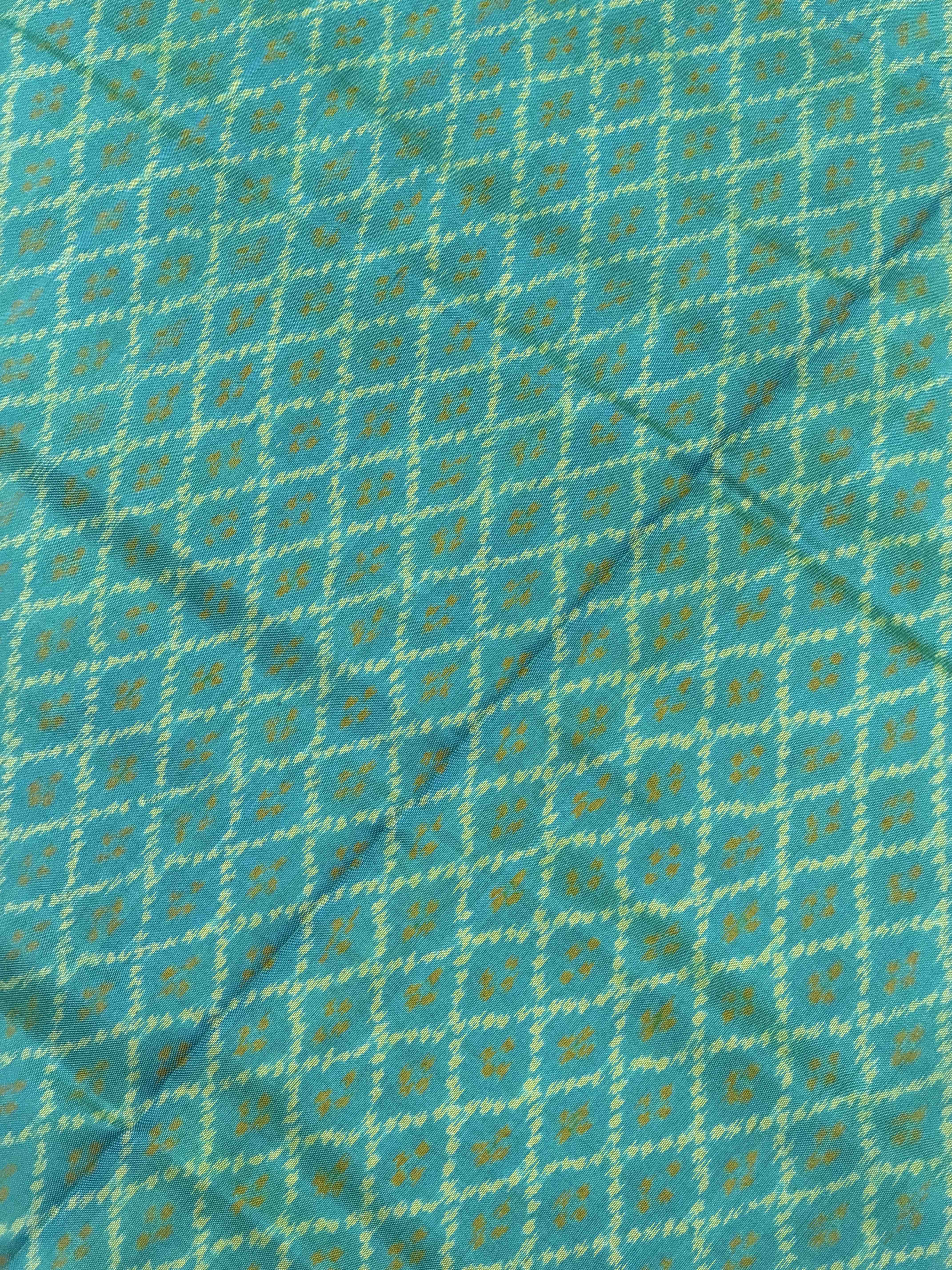 Blue & rama blue Daliyabhat Rajkot Patola Saree