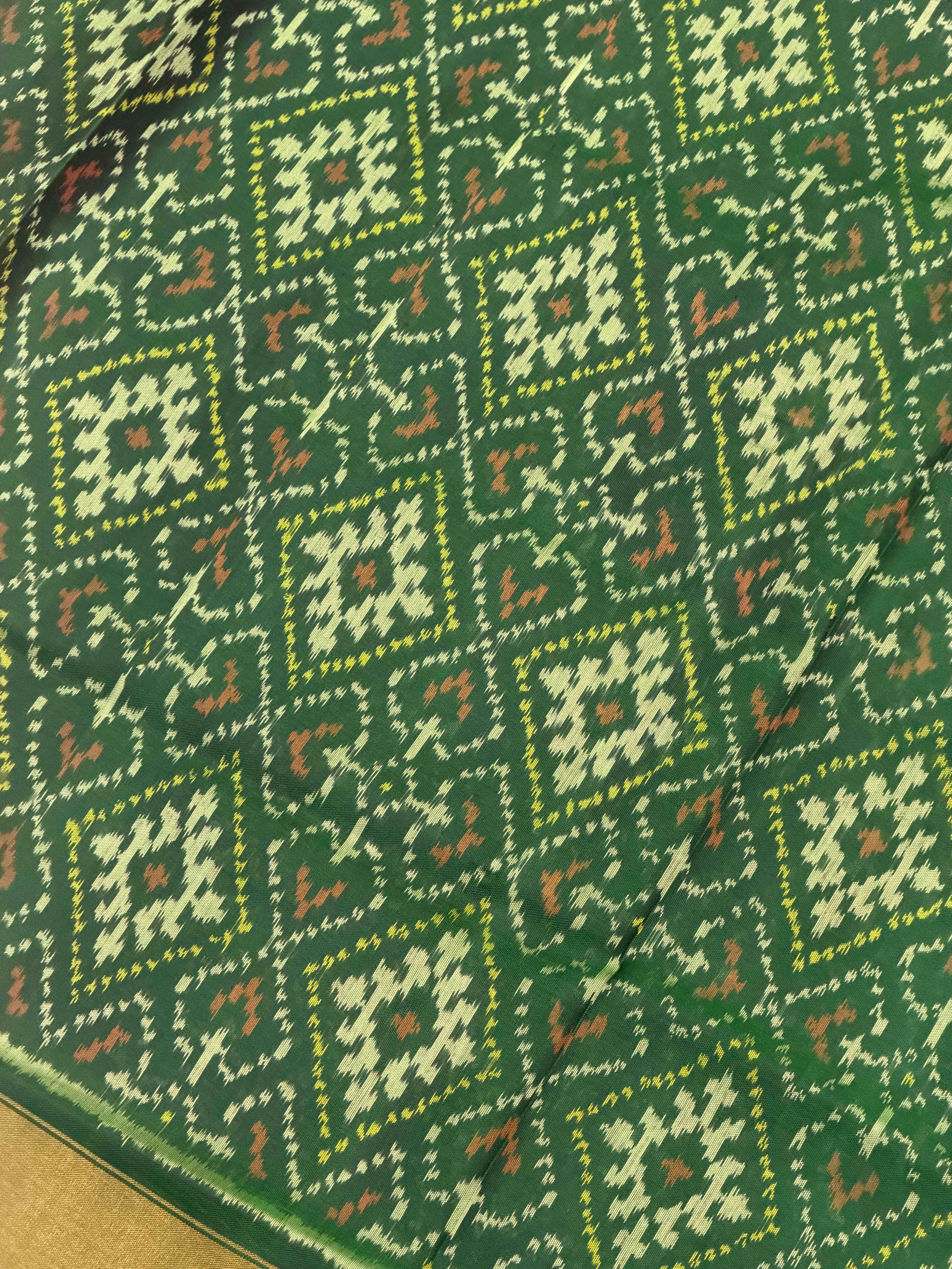 Panchanda design broad tissue border Rajkot Patola Saree