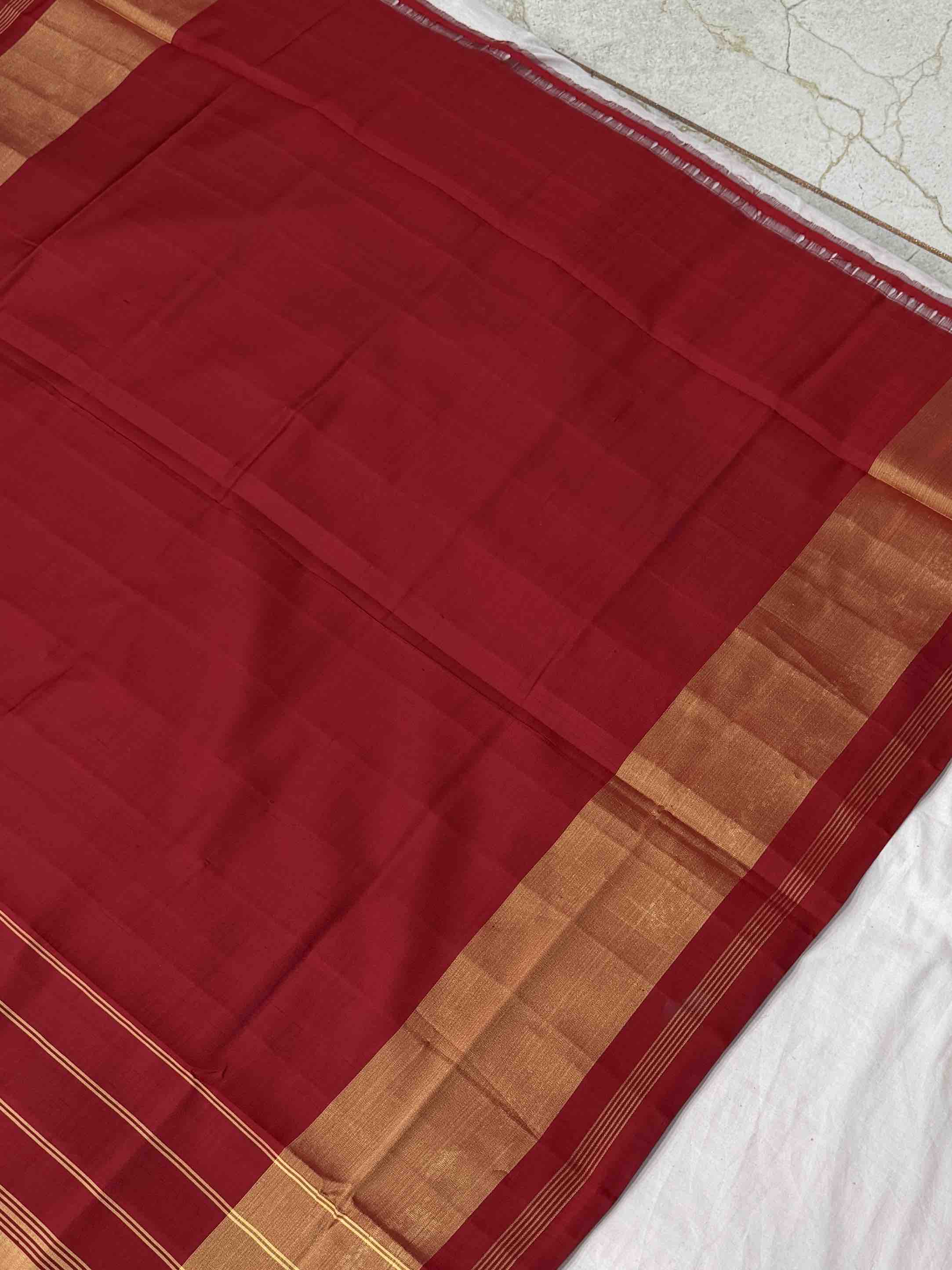 Maroonish red manekchawk Rajkot Patola Saree