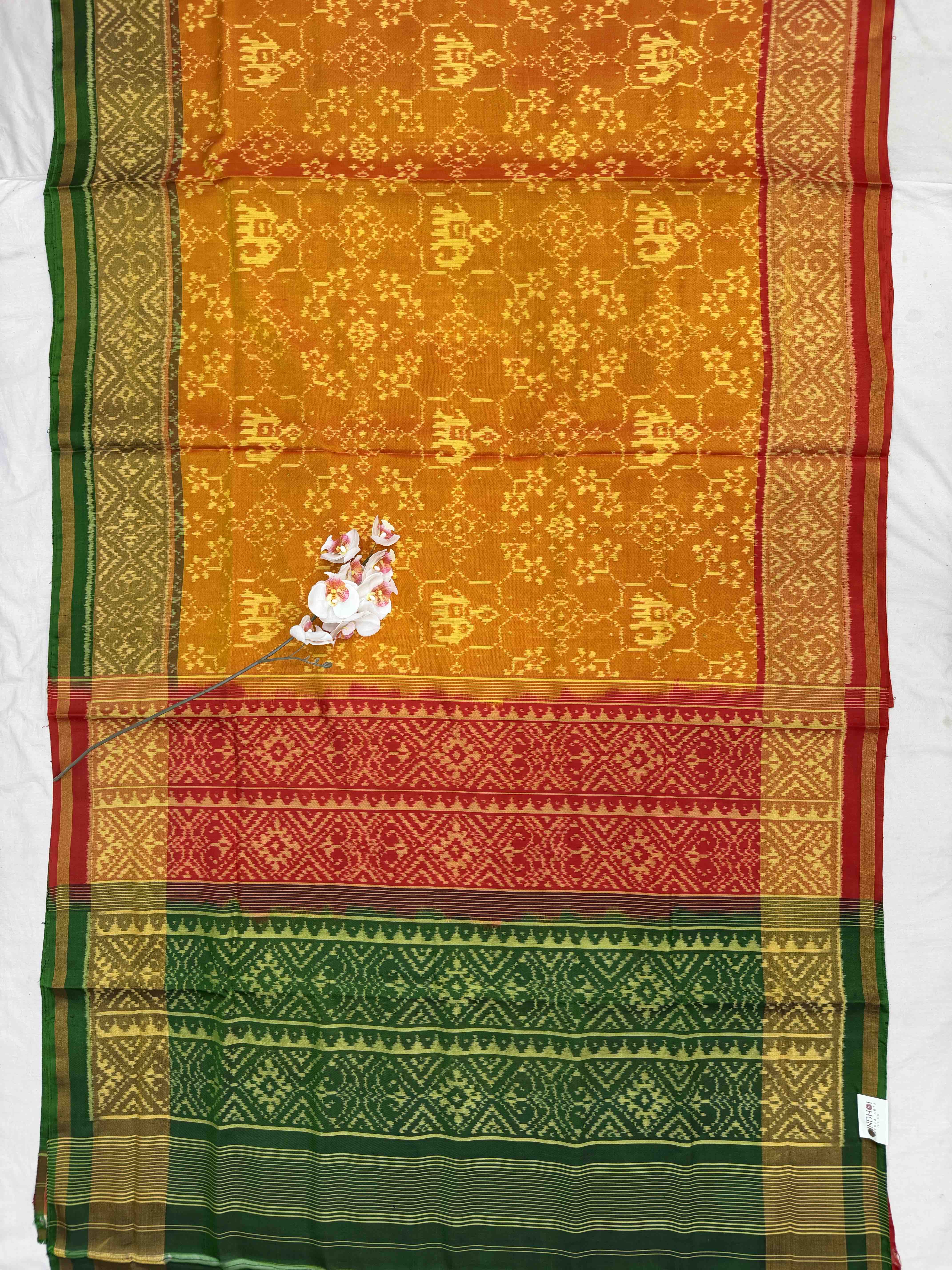 Ganga Jamuna Navaratan Hathi Rajkot Patola Saree