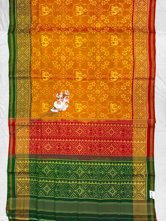 Ganga Jamuna Navaratan Hathi Rajkot Patola Saree