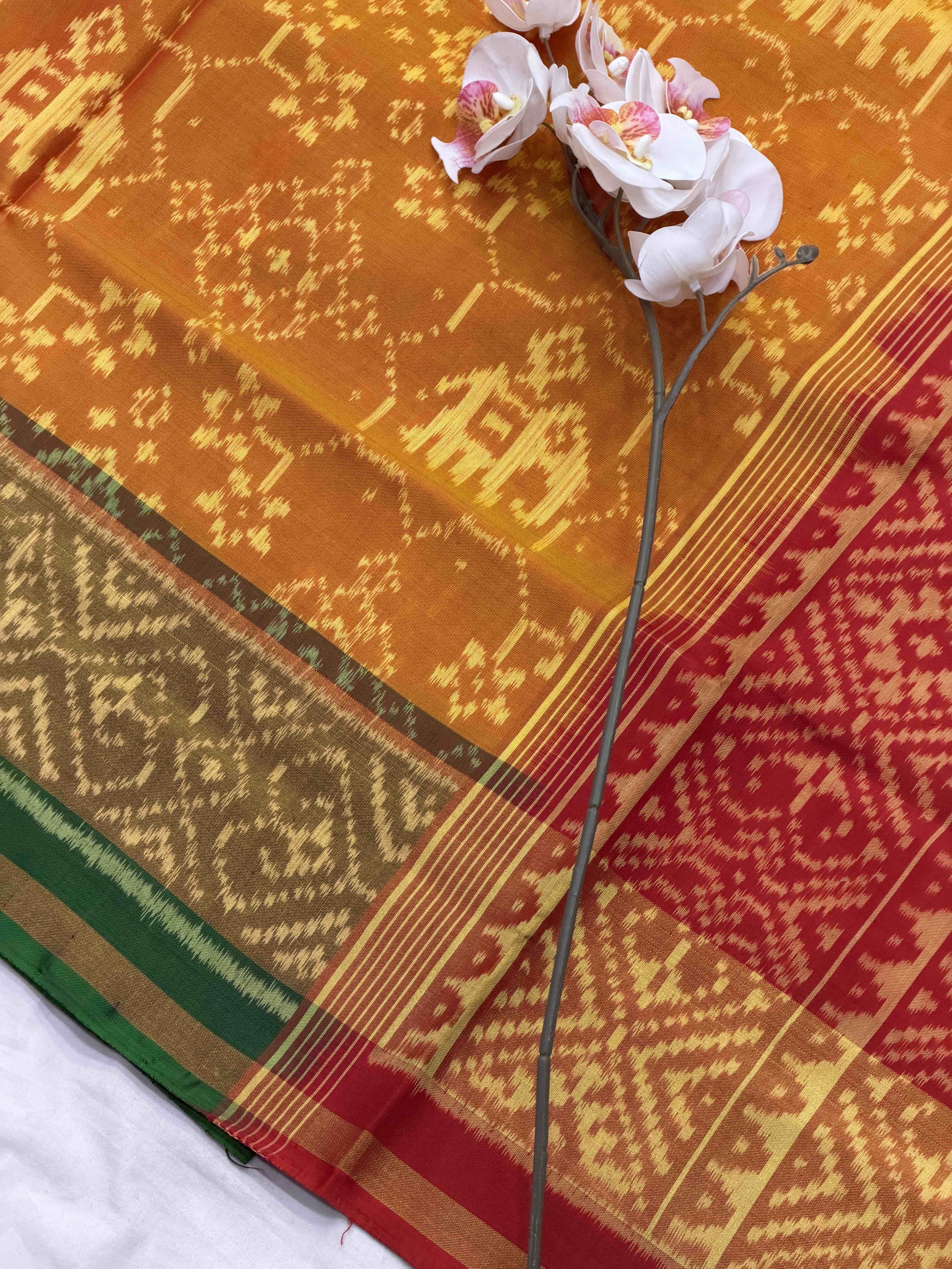 Ganga Jamuna Navaratan Hathi Rajkot Patola Saree