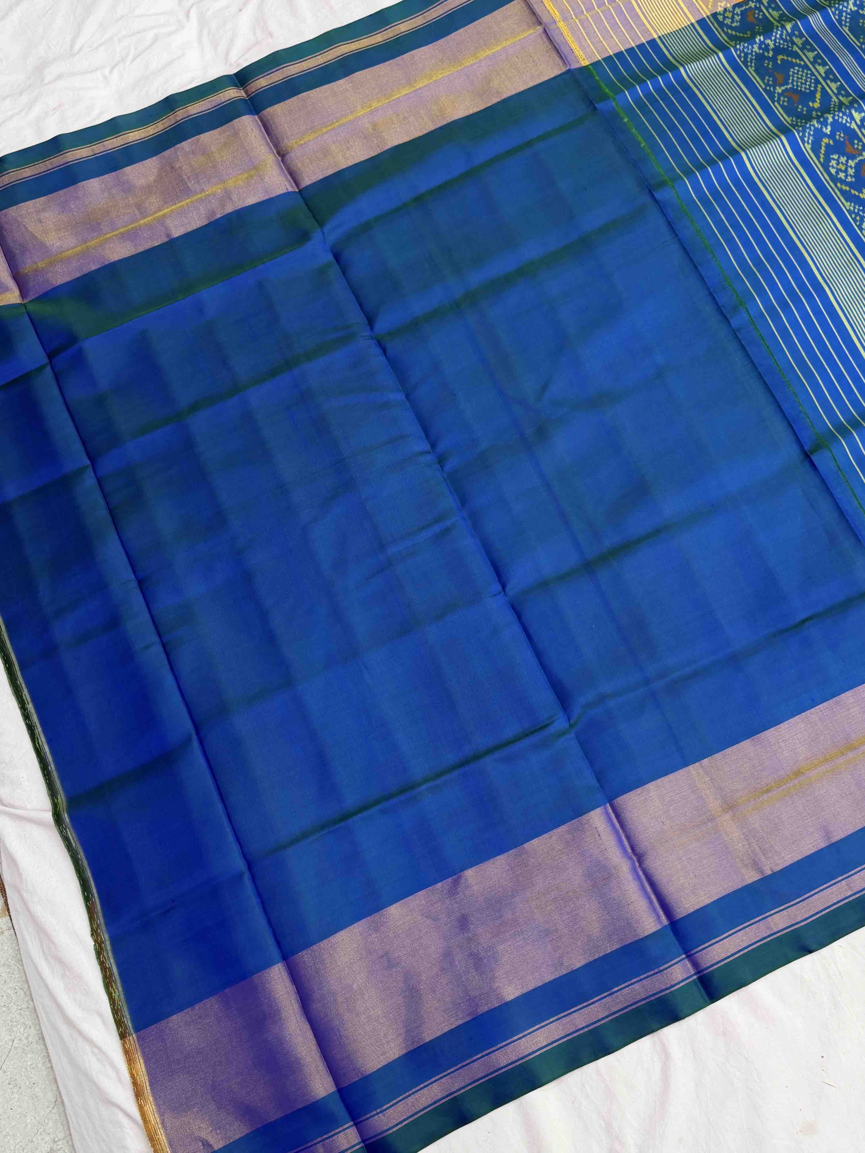 Peacock Blue star narikunjar Rajkot Patola Saree