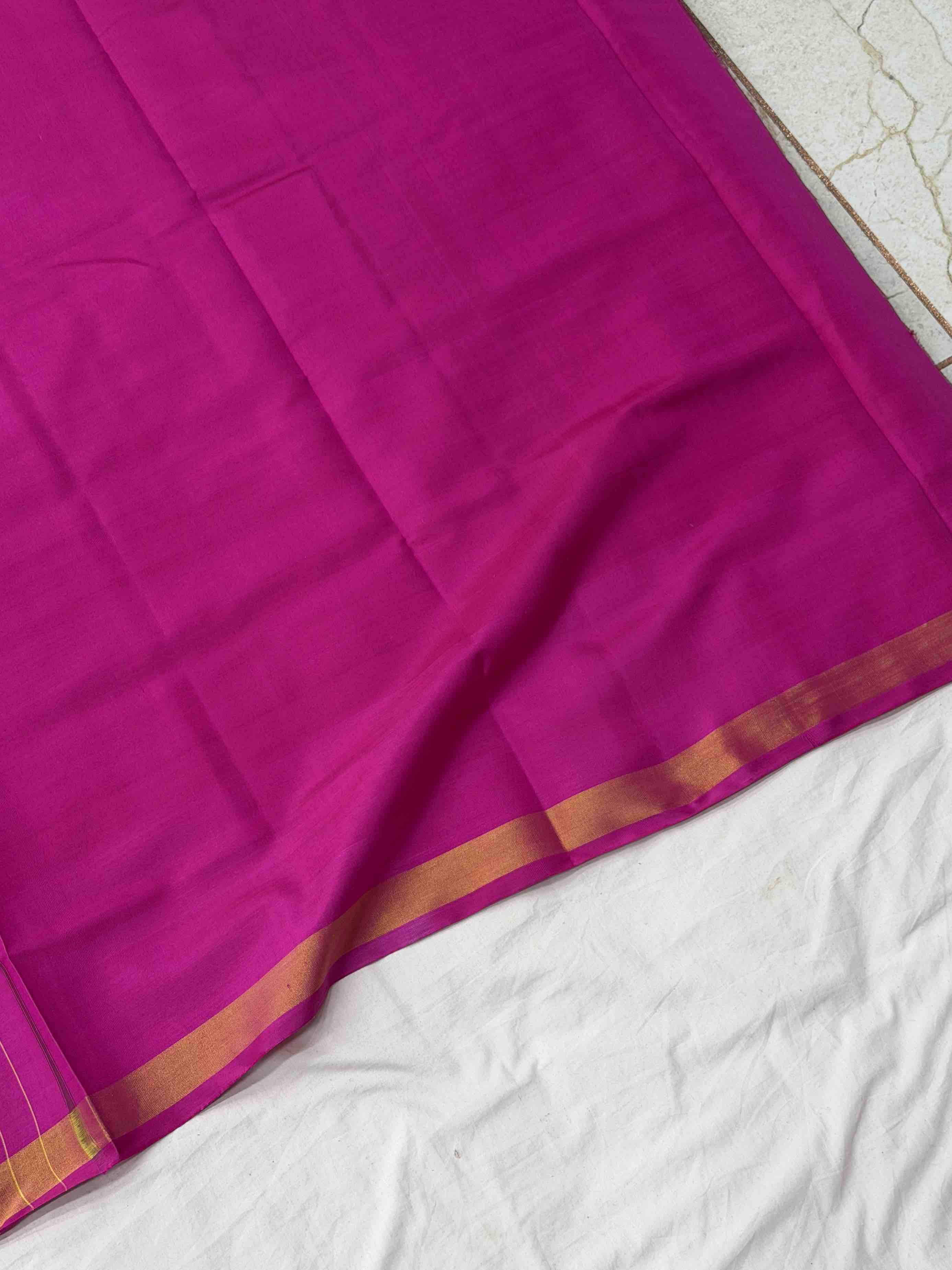 Pink & Cyan Fancy design Rajkot patola Saree