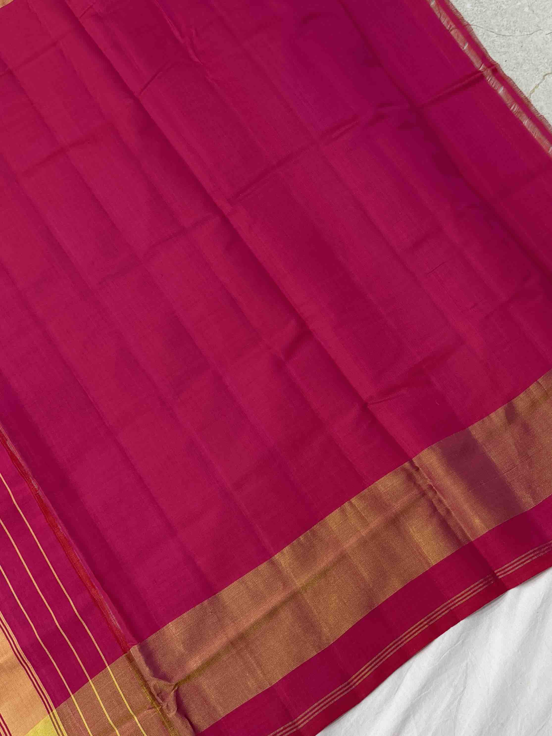 Pink peacock design Rajkot Patola Saree