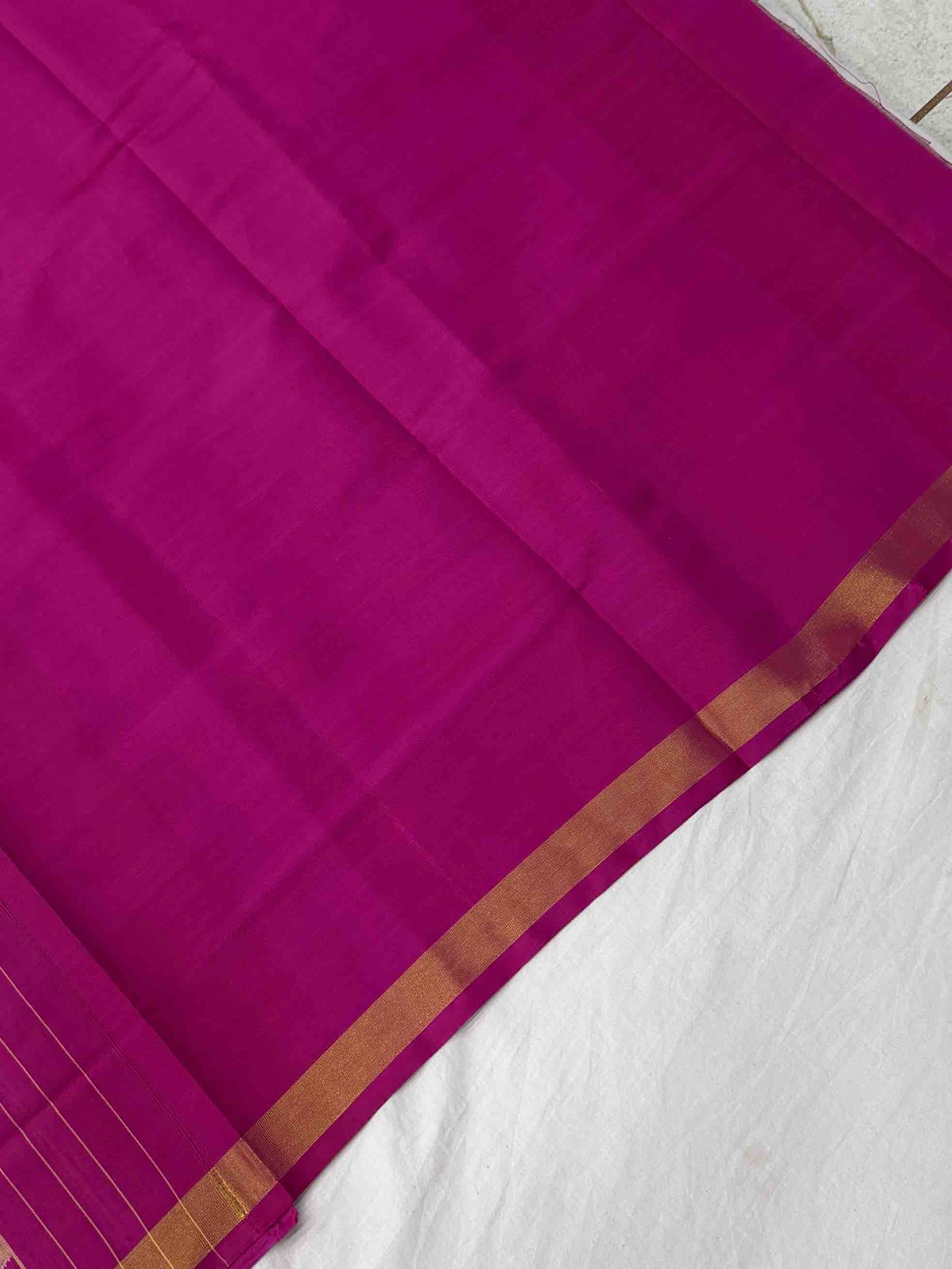 Pink & Cyan chhabdi butterfly Rajkot Patola Saree
