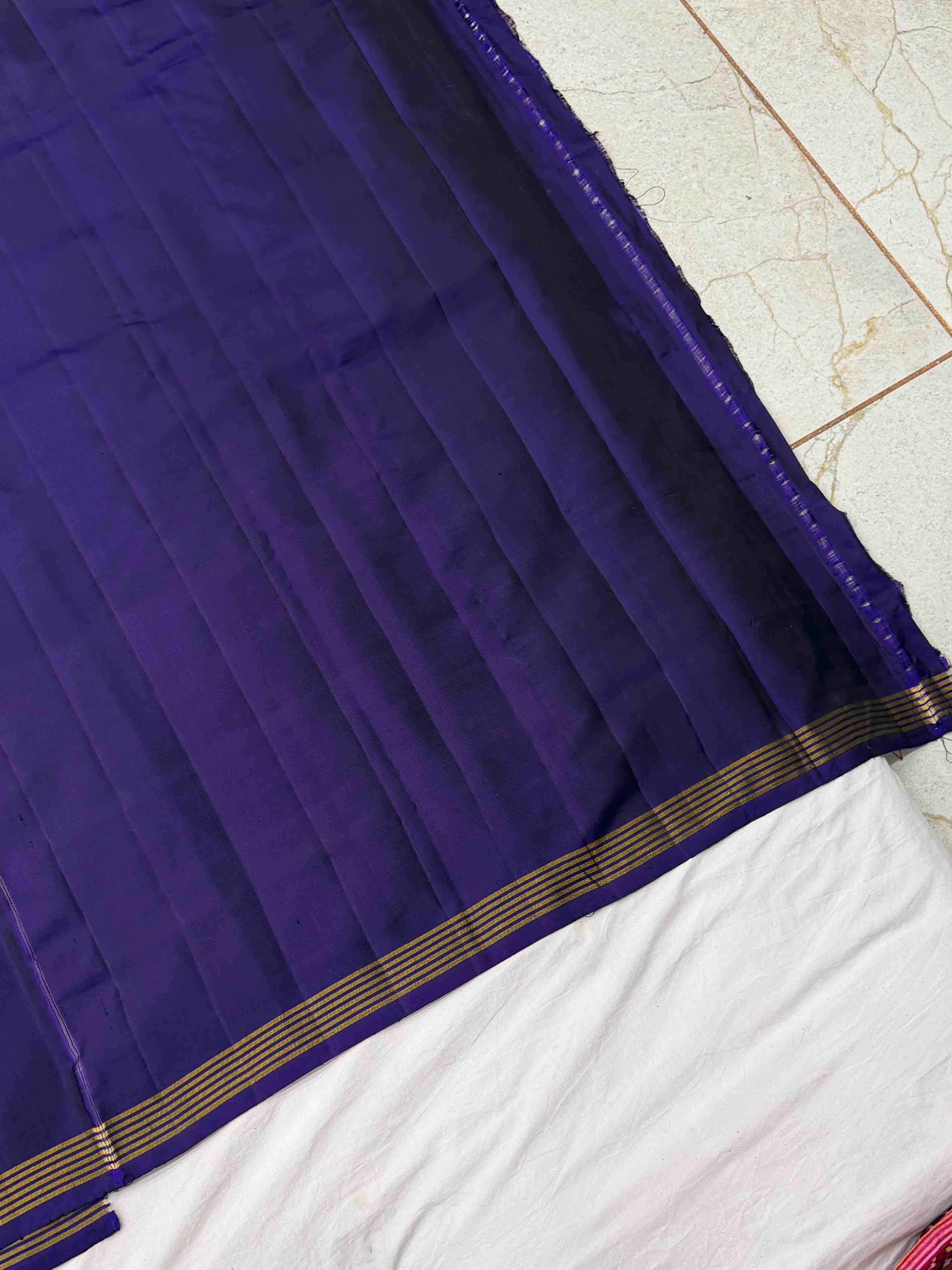 Purple Narikunj Navaratan single ikat Patola Saree