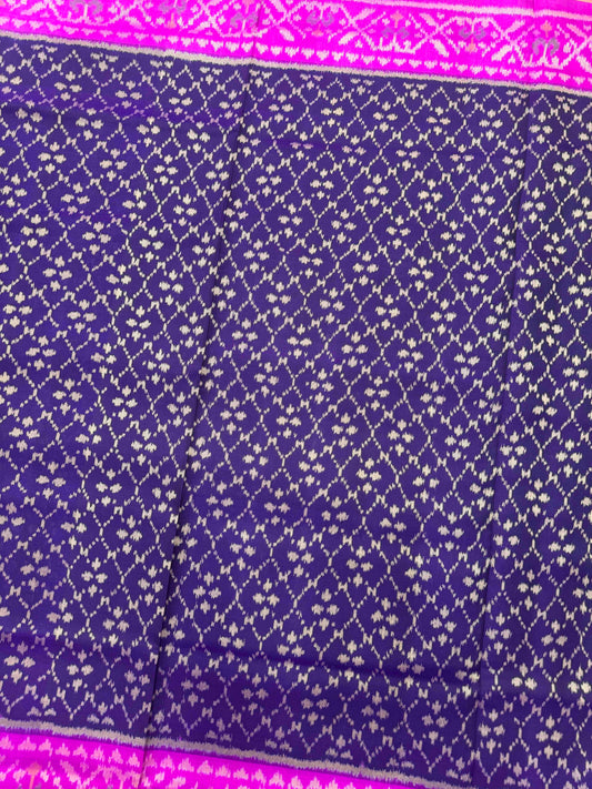Blue & Pink Fancy Patola Saree