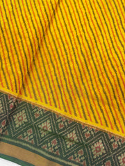 Yellow Ganga Jamuna Lining Patola Saree