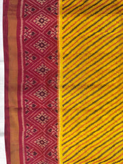 Yellow Ganga Jamuna Lining Patola Saree