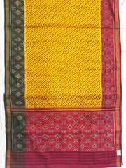 Yellow Ganga Jamuna Lining Patola Saree