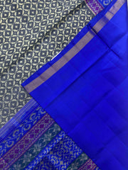 Blue & Grey Designer Patola Saree