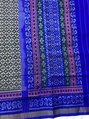 Blue & Grey Designer Patola Saree