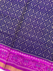 Blue & Pink Fancy Patola Saree