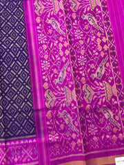 Blue & Pink Fancy Patola Saree