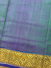 Peacock & Blue Plain Patola Saree