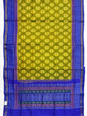 Parrot Green & Blue Fancy Flower Patola Saree