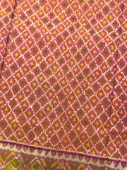Peach & Pink Boody Design Patola Saree