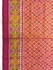 Peach & Pink Boody Design Patola Saree