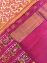 Peach & Pink Boody Design Patola Saree