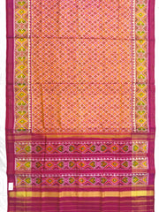 Peach & Pink Boody Design Patola Saree
