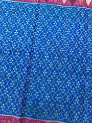Sky Blue & Pink Fancy Patola Saree