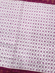 White & Pink Fancy Patola Saree