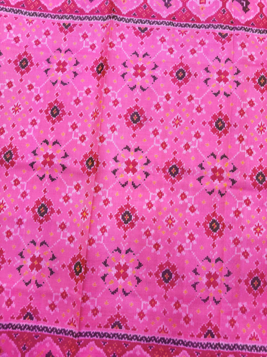 Light Pink Navratan Single Ikat Patan Patola Saree