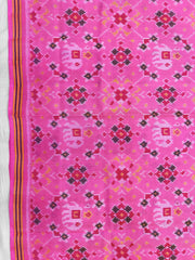 Light Pink Elephant Navratan Mix Single Ikat Patan Patola Saree