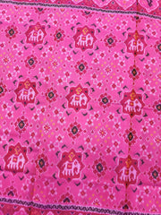 Light Pink Star Elephant Navratan Mix Single Ikat Patan Patola Saree