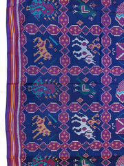 Blue Sakdi Narikunj Single Ikat Patan Patola Saree