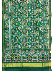 Green Samll Narikunj Single Ikat Patan Patola Saree