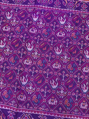 Purple Narikunj Single Ikat Patan Patola Saree