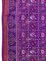 Purple Narikunj Single Ikat Patan Patola Saree