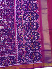 Purple Narikunj Single Ikat Patan Patola Saree