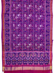 Purple Narikunj Single Ikat Patan Patola Saree