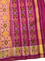 Pink & Peach Panchanda Patola Saree