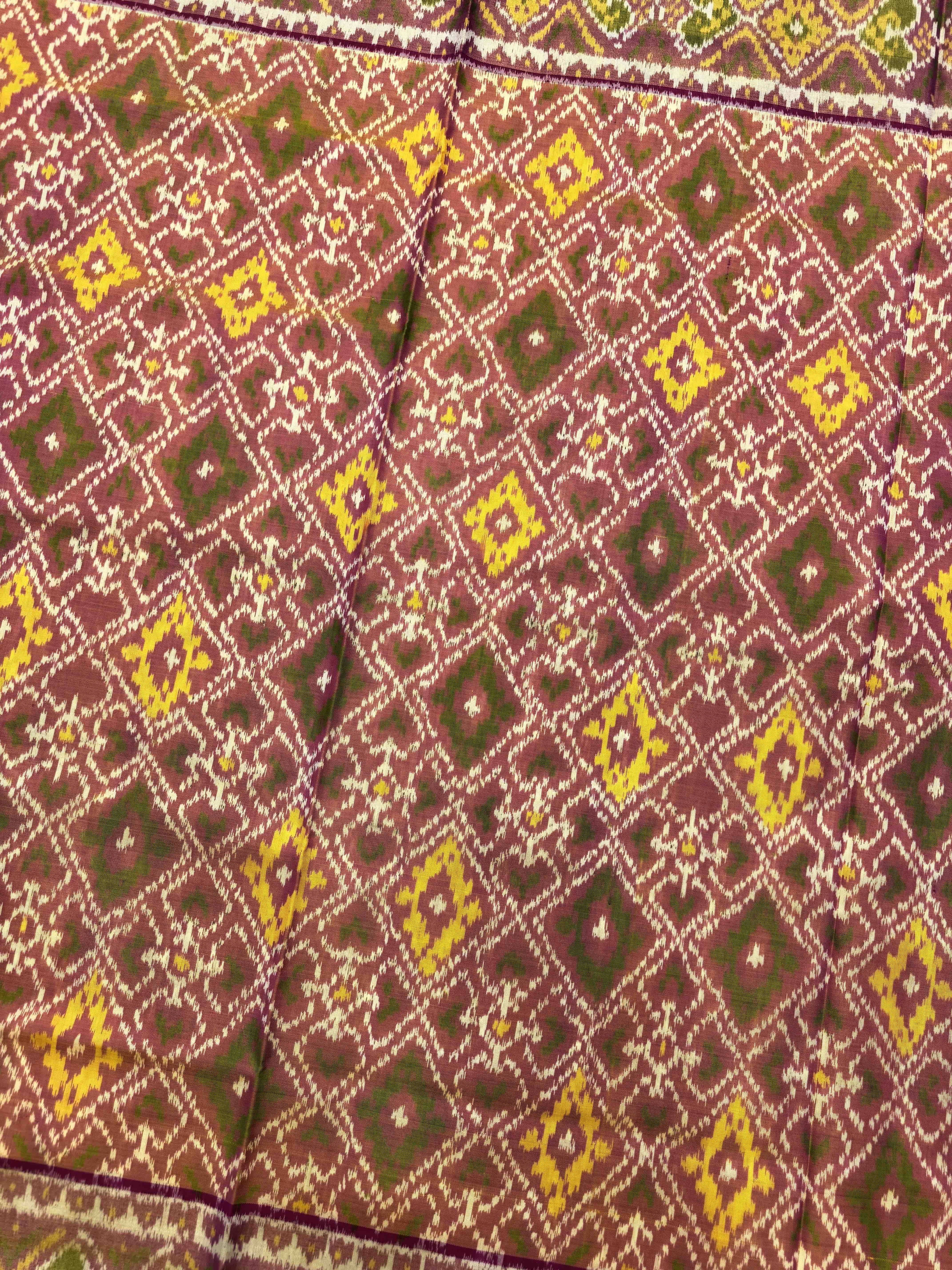 Pink & Peach Panchanda Patola Saree
