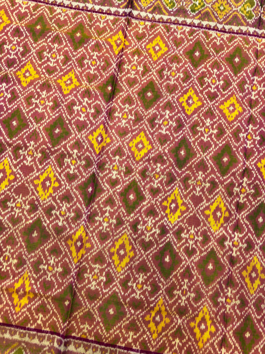 Pink & Peach Panchanda Patola Saree