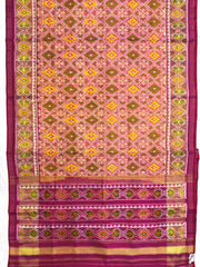 Pink & Peach Panchanda Patola Saree