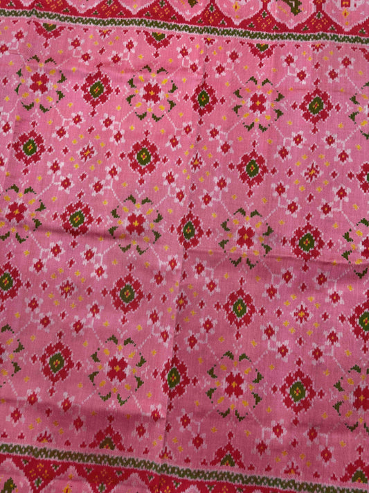 Light Pink Navratan Single Ikat Patan Patola Saree