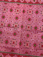 Light Pink Navratan Single Ikat Patan Patola Saree