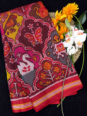 Multicolor Narikunj Single Ikat Patan Patola Saree
