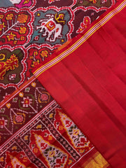 Multicolor Narikunj Single Ikat Patan Patola Saree